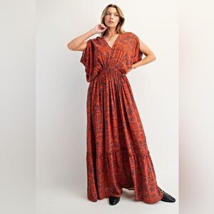 Easel Red Maxi Dress
